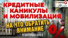 Кредитные каникулы и мобилизация: на что обратить внимание