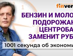 Рост цен на продукты. Как увеличить пенсии. Центробанк заменит рубли. Экономика за 1001 секунду