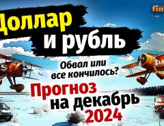 Доллар и рубль. Прогноз на декабрь 2024. Прогноз курса доллара и прогноз курса рубля | Ян Арт