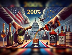 Трамп угрожает ввести запредельные пошлины на французский алкоголь