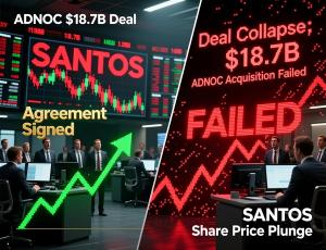 Акции Santos рухнули после срыва сделки с ADNOC на $18,7 млрд