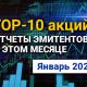 ТОП-10 интересных акций: январь 2025